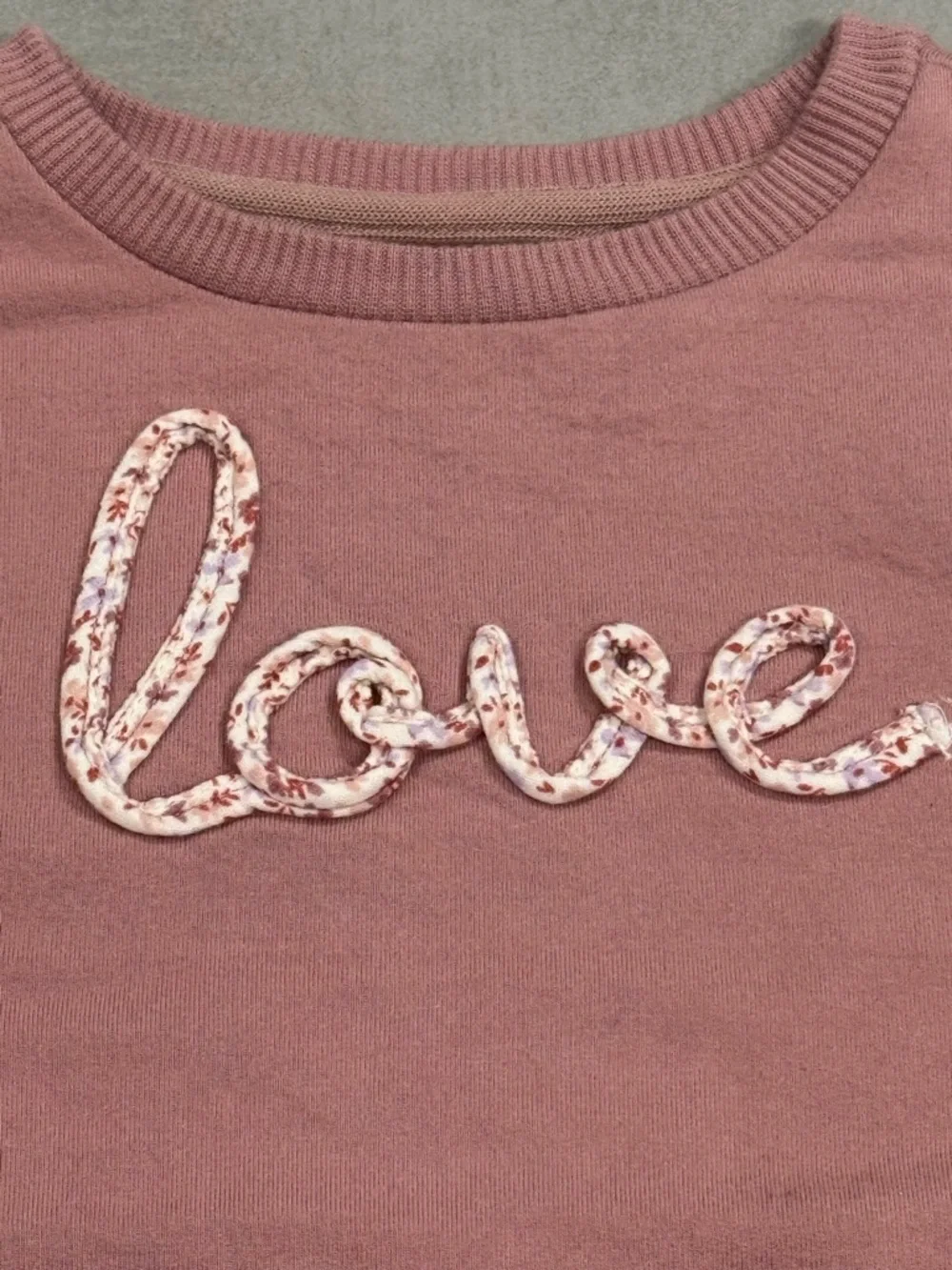 Cloud Island Baby Girls' Pink 'Love' Long-Sleeve sweatshirt bubble onsie